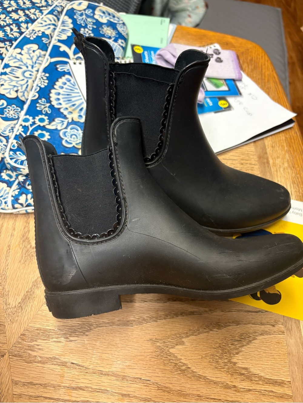 Jack Rogers Black Chelsea-Style Kids Rain Boots